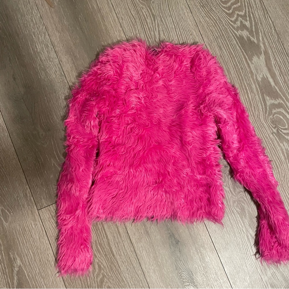 Balenciaga Pink Fuzzy Runway Sweater Size Small